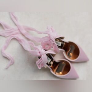 Badgley Mischka Blaze Satin Bow Stiletto Heels